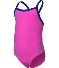 Arena Logo Kids Girl Shocking Pink-Neon Blue 1-2 - 988