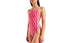 W Ripple Print Challenge Back Multi Pink-Shocking Pink 36 - 990