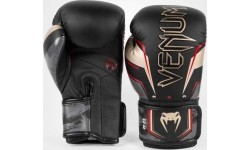 Venum Elite Evo Boxing Gloves - Black/Gold/Red