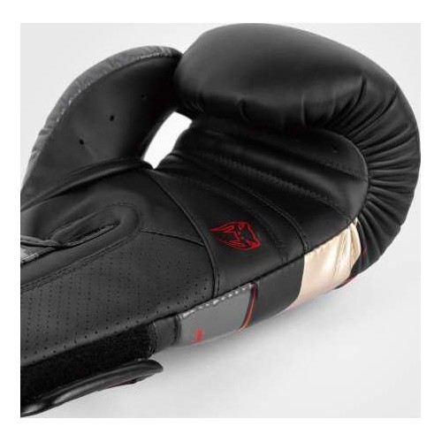 Venum Elite Evo Boxing Gloves - Black/Gold/Red