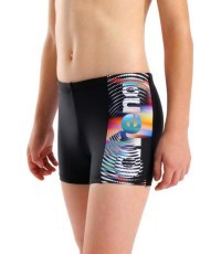 B Arena Lit Logo Swim Short Black-Multi 10-11 - 550