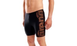 Плавки M Swim Mid Jammer Graphic, черно-оранжевые - 505