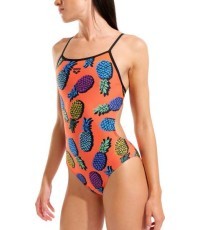 Moteriškas maudymosi kostiumėlis Pineapples Tie Back, oranžinė-juoda, 34 - 350