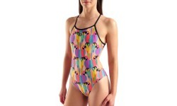 Moteriškas maudymosi kostiumėlis Tropical Delight Tie Back, rožinis-juodas, 34 - 550