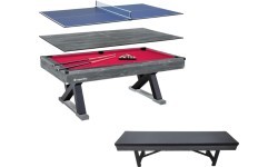Billiards Table 3-in-1 inSPORTline Residento w/ Bench - Dark Wood
