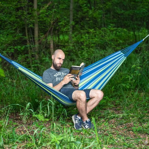 Mėlynai žalias hamakas NC9003 NILS CAMP