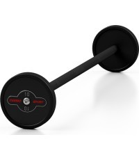 Прямой обрезиненный гриф 10 кг матовый чёрный - Marbo Sport