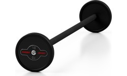 Guminiu diskų tiesus grifas 10 kg matinis juodas - Marbo Sport