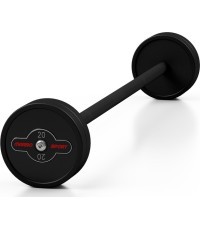 Gumuotas tiesus štangos grifas 20 kg, matinis juodas – Marbo Sport