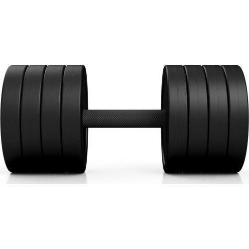 Rubber-coated dumbbell Marbo - 32,5 kg, black