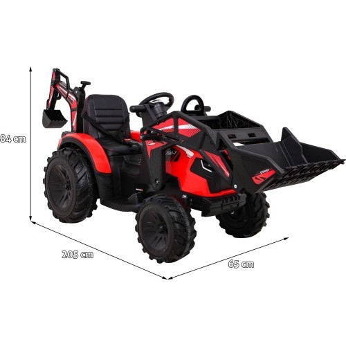 Akumuliatorinis traktorius su priekaba Buggy 720-T, raudonas
