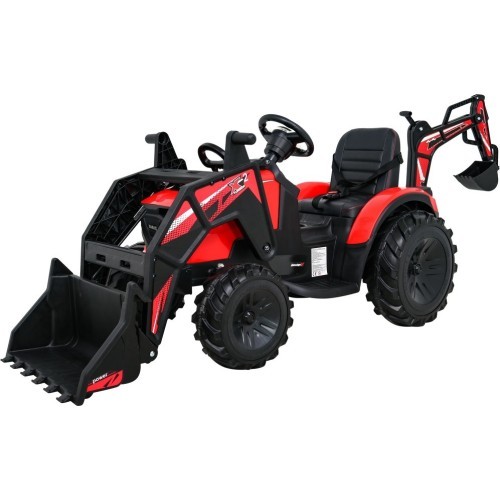 Akumuliatorinis traktorius su priekaba Buggy 720-T, raudonas