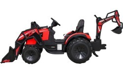 Трактор на аккумуляторе с прицепом Buggy 720-T, красный