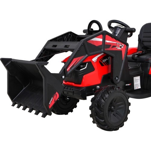 Akumuliatorinis traktorius su priekaba Buggy 720-T, raudonas
