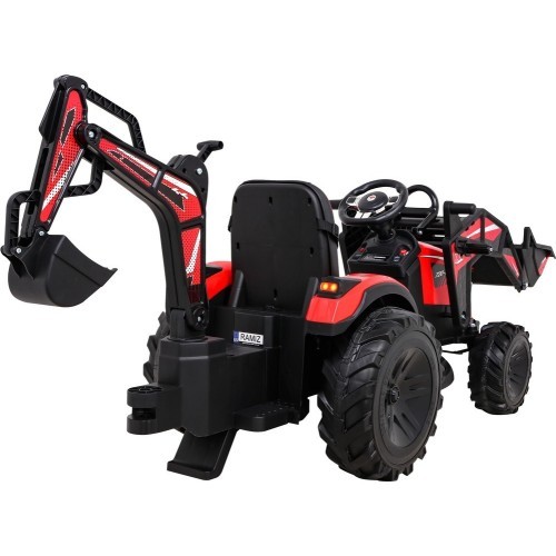 Трактор на аккумуляторе с прицепом Buggy 720-T, красный
