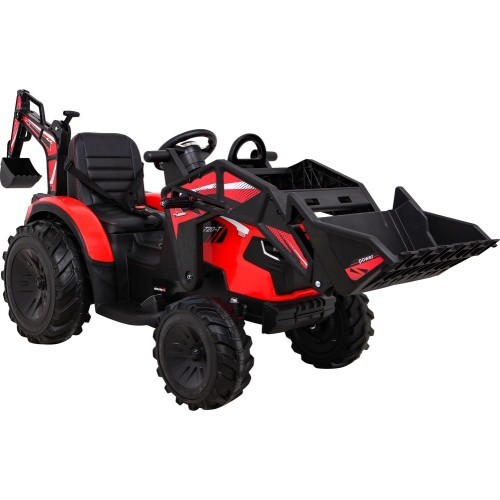 Трактор на аккумуляторе с прицепом Buggy 720-T, красный