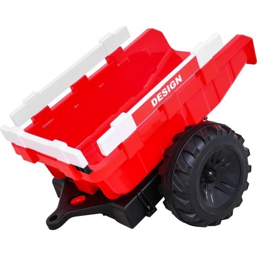 Трактор на аккумуляторе с прицепом Buggy 720-T, красный