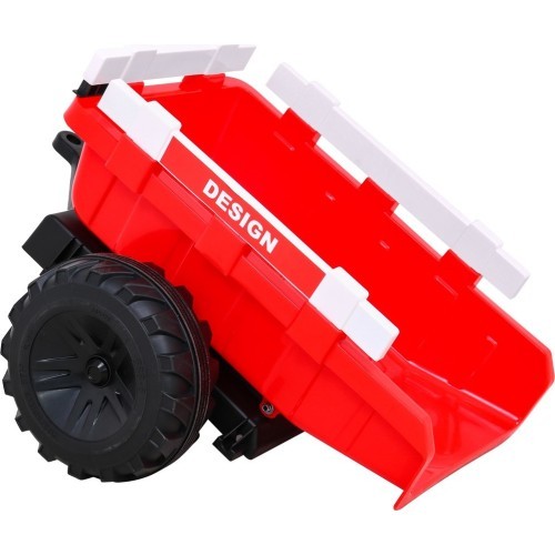 Akumuliatorinis traktorius su priekaba Buggy 720-T, raudonas