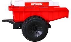 Трактор на аккумуляторе с прицепом Buggy 720-T, красный