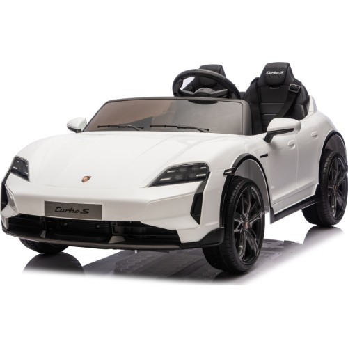 Elektromobilis vaikams Porsche Taycan Turbo S, baltas