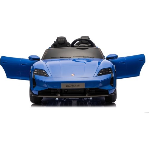 Elektromobilis Porsche Taycan Turbo S mėlynas
