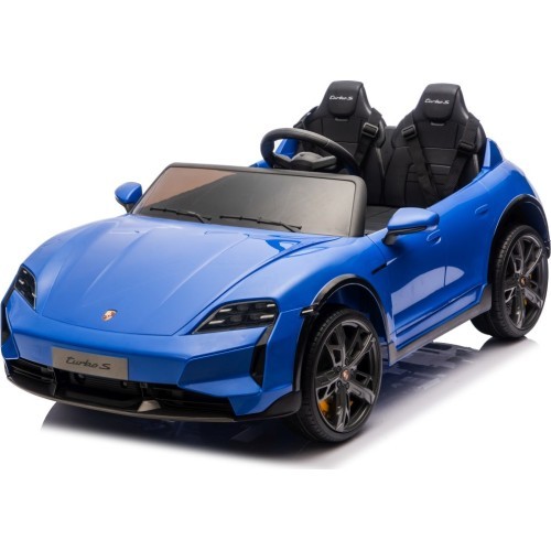 Elektromobilis Porsche Taycan Turbo S mėlynas