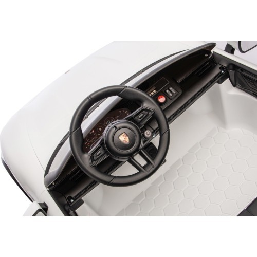 Elektromobilis vaikams Porsche Taycan Turbo S, baltas
