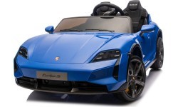 Elektromobilis Porsche Taycan Turbo S mėlynas