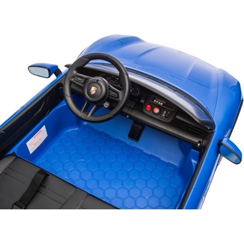 Elektromobilis Porsche Taycan Turbo S mėlynas