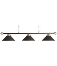 Billiard Lamp with 3 Shades Buffalo, Matt Black, 150 cm