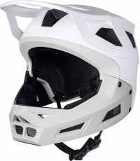 Šalmas FORCE Drop Downhill // dydis: L-XL (58-61 cm) (balta/pilka)