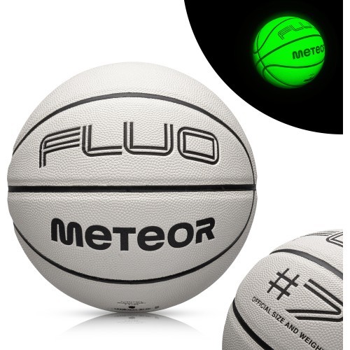 Basketball meteor fluo - White/neon green