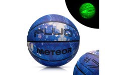 Баскетбольный мяч Meteor Fluo, размер 7 - Белый/синий