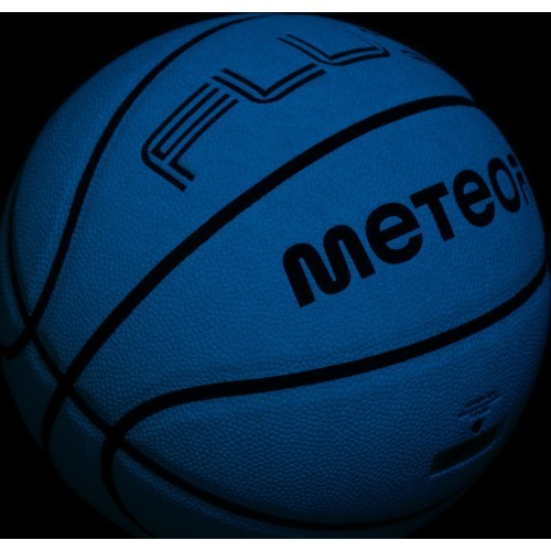 Krepšinio kamuolys Meteor Fluo, 7 dydis - Balta || Neoninė mėlyna