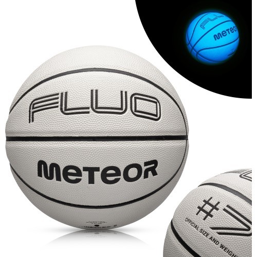 Basketball meteor fluo - White || Neon blue
