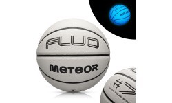 Krepšinio kamuolys Meteor Fluo, 7 dydis - Balta || Neoninė mėlyna