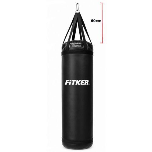 Bokso maišas Fitker PRO su diržais, PVC, juodas - 130X60cm