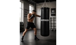 Punching Bag Fitker Olympic - ELITE, Black, artificial leather - 180x35cm