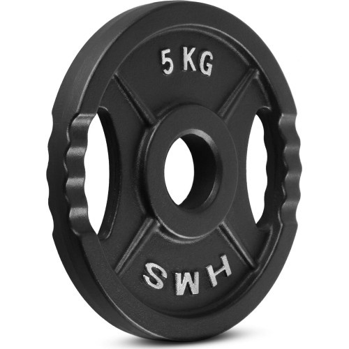 HMS ketaus svorio diskas TOD 51 mm olimpinis jėgos treniruotėms - 5 kg