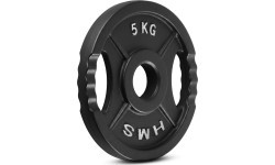 HMS ketaus svorio diskas TOD 51 mm olimpinis jėgos treniruotėms - 5 kg