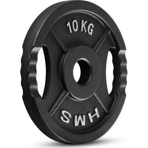 HMS ketaus svorio diskas TOD 51 mm olimpinis jėgos treniruotėms - 10 kg
