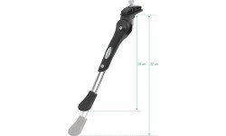 Подножка FORCE LUX 24-29" регулируемая (алюминиевая, чёрная)