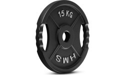 HMS ketaus svorio diskas TOD 51 mm olimpinis jėgos treniruotėms - 15 kg