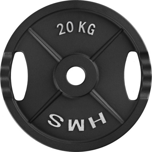 HMS ketaus svorio diskas TOD 51 mm olimpinis jėgos treniruotėms - 20 kg