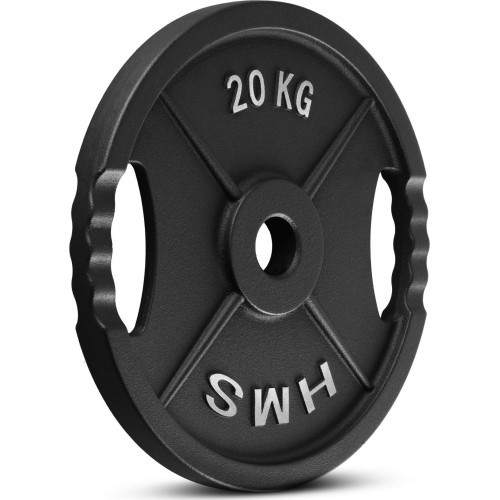 HMS ketaus svorio diskas TOD 51 mm olimpinis jėgos treniruotėms - 20 kg