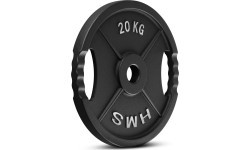 HMS ketaus svorio diskas TOD 51 mm olimpinis jėgos treniruotėms - 20 kg