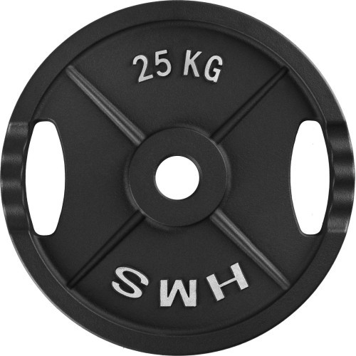 HMS ketaus svorio diskas TOD 51 mm olimpinis jėgos treniruotėms - 25 kg