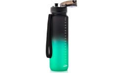 Sportinė gertuvė Meteor 1000 ml tamsiai žalia - Juoda / Žalia