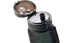 Sportinė gertuvė Meteor 1000 ml tamsiai žalia - Juoda / Žalia