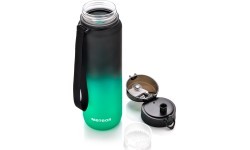 Sportinė gertuvė Meteor 1000 ml tamsiai žalia - Juoda / Žalia